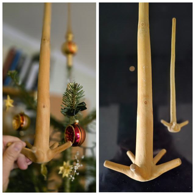 Quirl aus Weinachtsbaumspitze